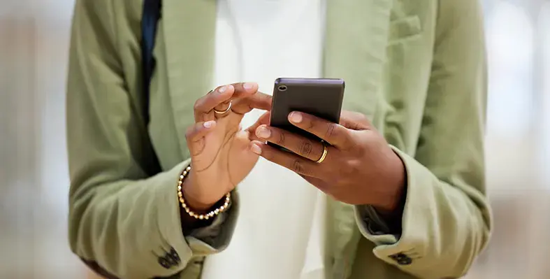GSMA's 2024 report reveals the transformative impact of mobile technology in Sub-Saharan Africa, highlighting key challenges and growth opportunities. (Image source: Adobe Stock) Woman’s hands texting, networking, or browsing on smartphone