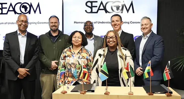 SEACOM and SENTECH join forces to boost SMMEs. (Image source: SEACOM) SEACOM_team_at_an_event